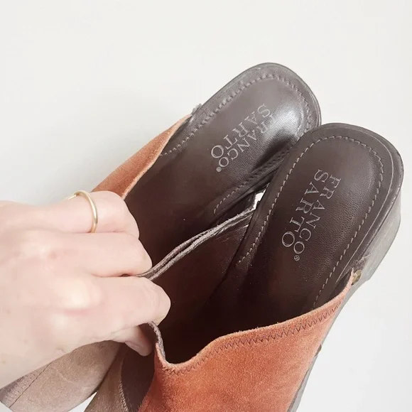 Franco Sarto Womans Patchwork Clogs ~ Size 7.5 - Picture 3 of 6